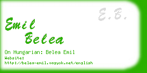 emil belea business card